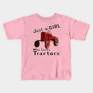 Just a girl who loves tractors Kids T-Shirt